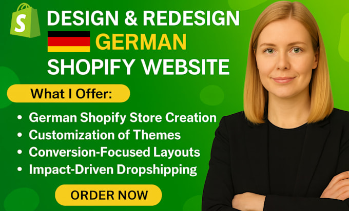 design german shopify store shopify developer shopify dropshipping store website