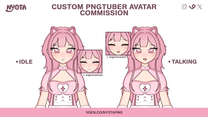 draw discord reactive image for pngtuber, vtuber, streamer