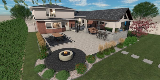 design front and backyard landscape in 12 hours