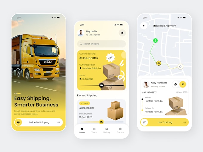 develop logistic app, delivery booking app, transportation app, cargo clone app