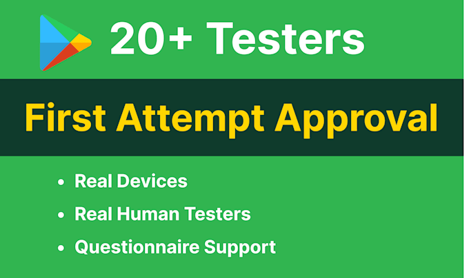 provide 12 or 20 testers for google play console closed testing