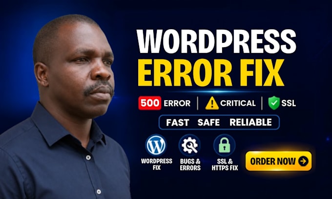 fix wordpress 500 internal server error, critical error and website bugs