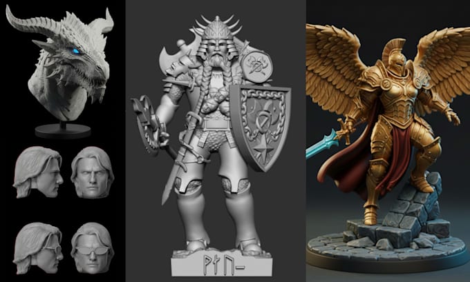 Sculpt 3d character modeling dnd miniature action figure 3d sculpting ...