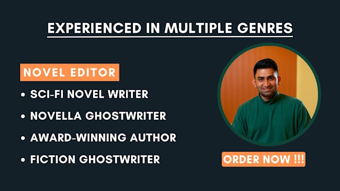 ghostwrite a professional novel in any genre