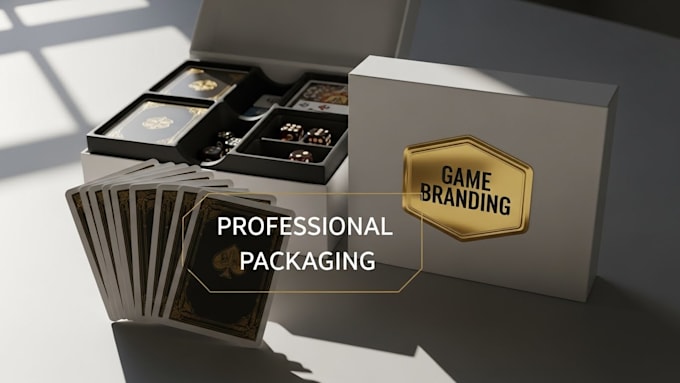create professional packaging, box design, and branding for your card game
