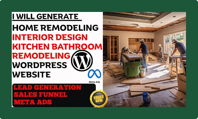 generate kitchen remodeling lead generation website with astra wordpress theme