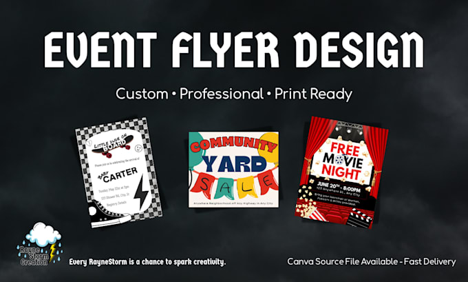 create an eye catching event flyer