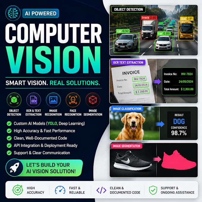 build ai computer vision, object detection, ocr and image recognition solutions