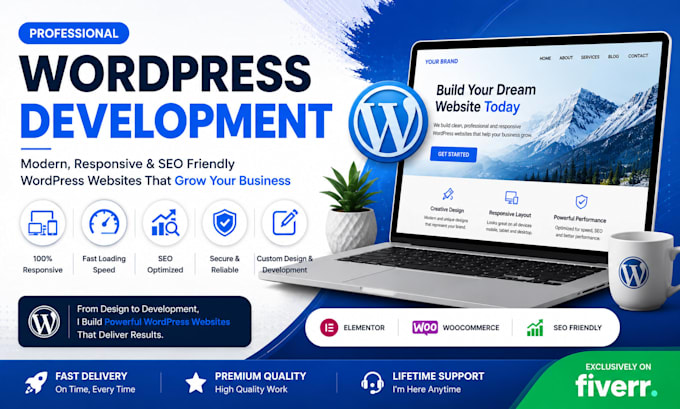 design business portfolio website using wordpress