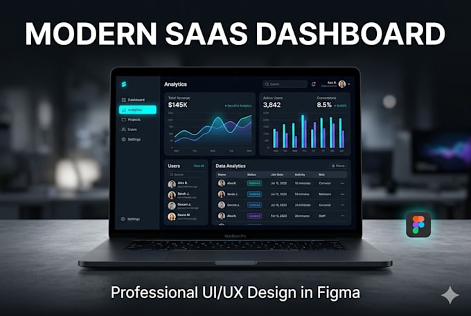 Create professional saas admin panel and dashboard ui ux in figma by ...
