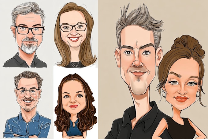 draw caricatures from photos