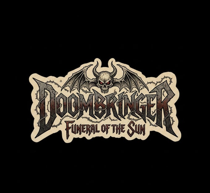 design hand draw a doom metal logo