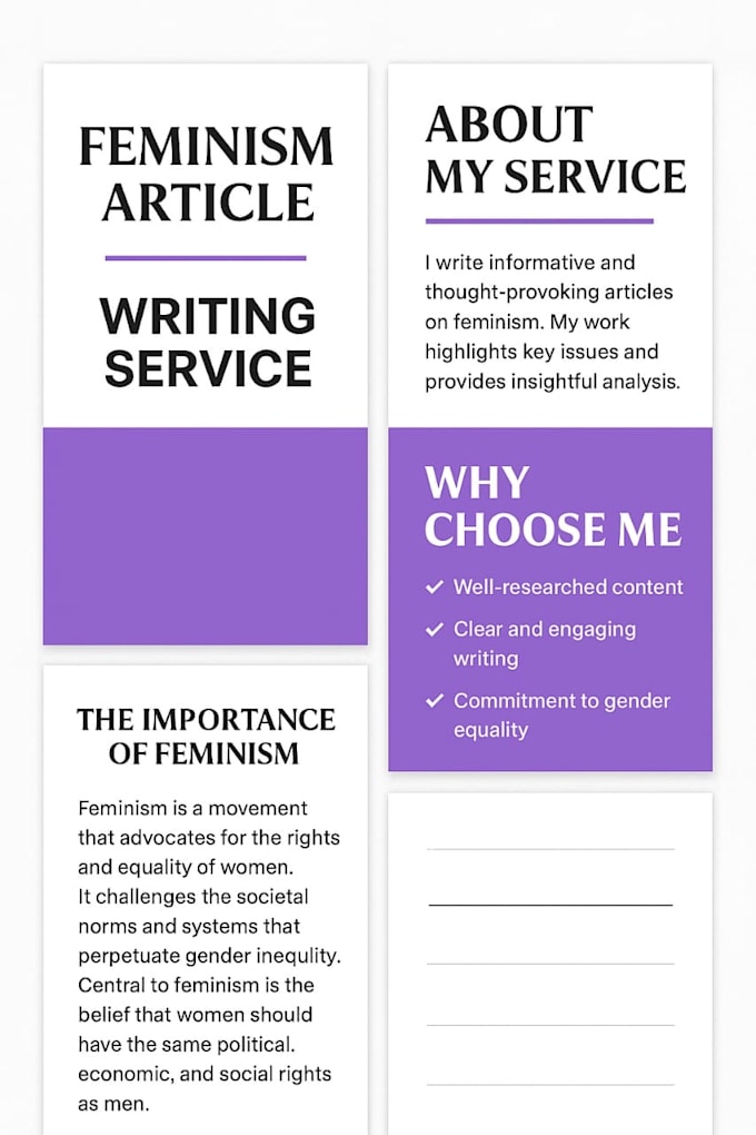 write a compelling SEO blog post,article,or essay on feminism and social justice