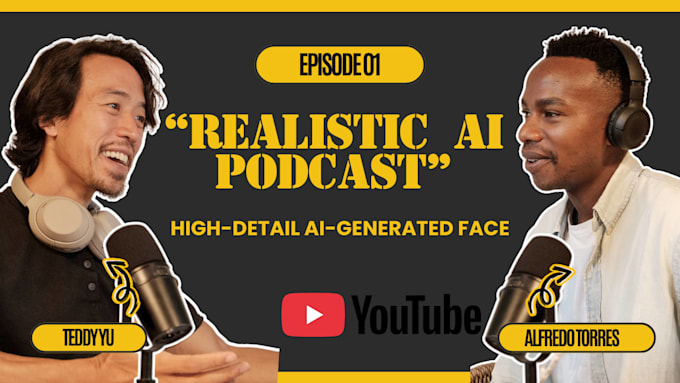 create ai interview style podcast video ads