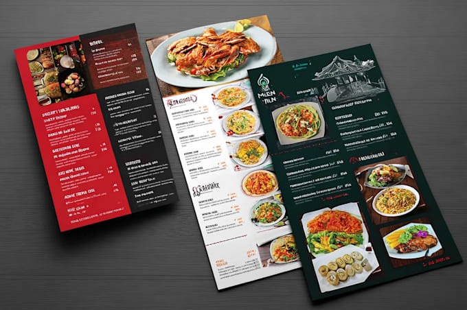 design professional restaurant and food menu