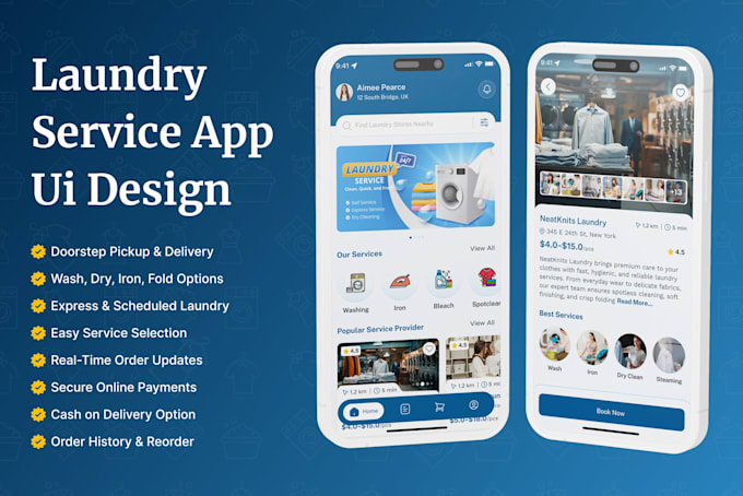 do laundry app, car wash app, salon app, beauty app