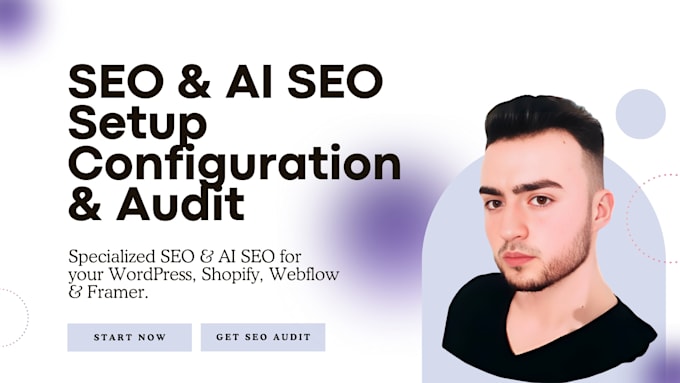 do complete ai SEO setup for your wordpress, shopify, webflow and framer