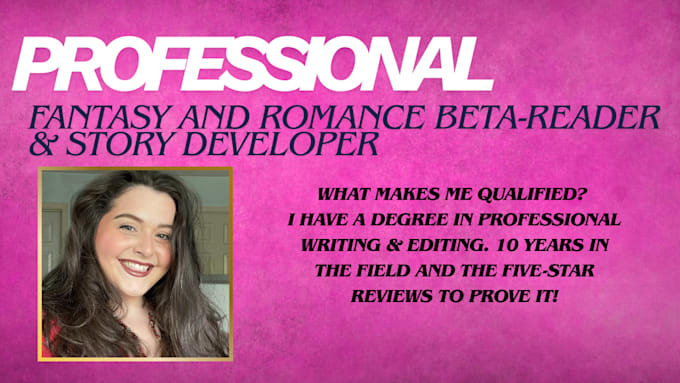 beta read your fantasy or romance book