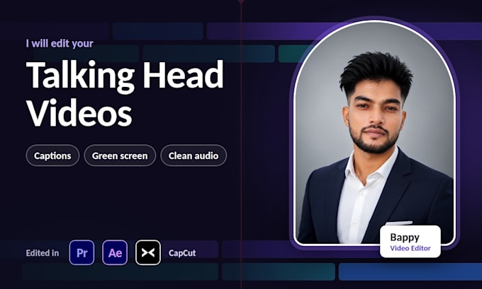 edit talking head videos add captions remove green screen