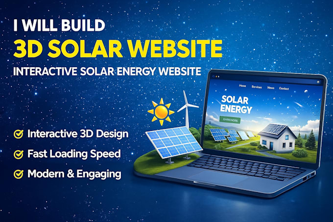 build 3d solar website solar website design interactive solar energy website