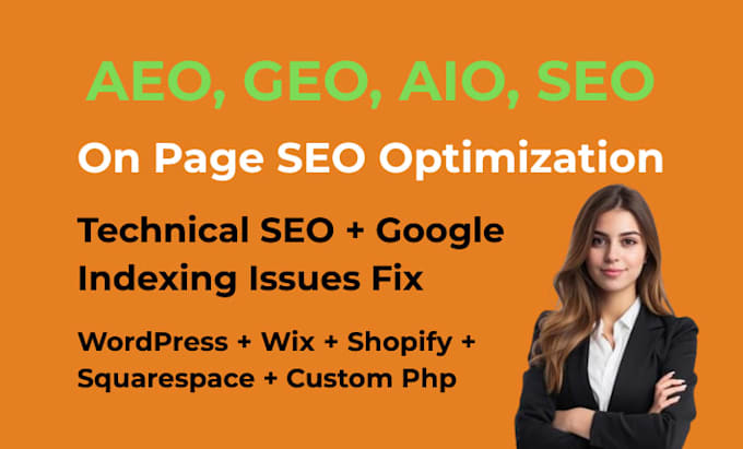 optimize website onpage, technical SEO service for wordpress, shopify and wix