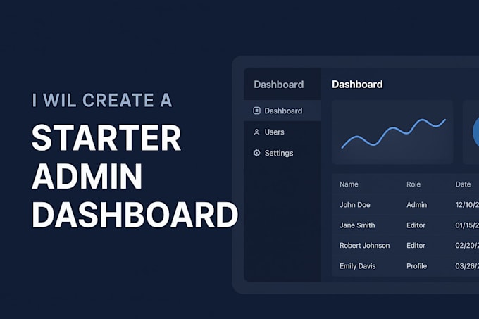 build a starter admin panel with authentication and crud