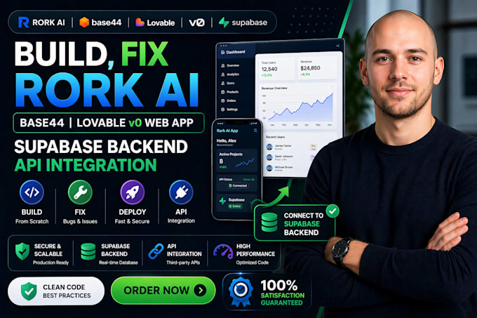 build or fix rork ai onspace io lovable readdy supabase backend API integration