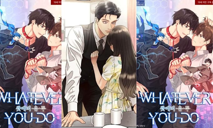Design webtoon covers in anime or manhwa style manhwa cover art webtoon ...