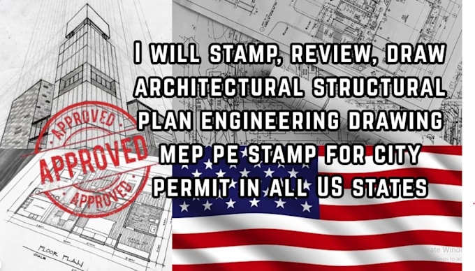 Stamp review draw architectural structural plan engineering drawing mep ...