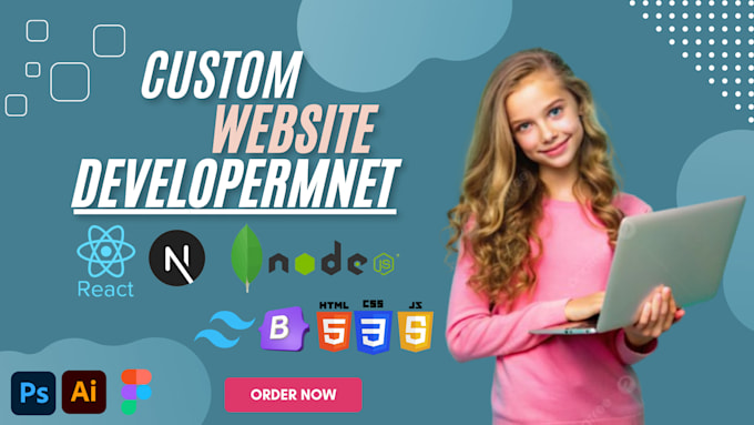 do custom website development as full stack developer