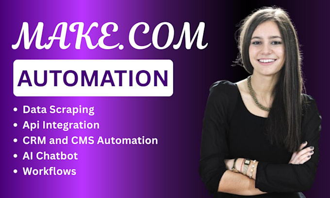 be make com expert, setup make automation, custom make scenarios, make workflow