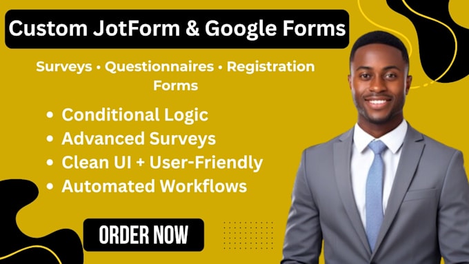 build custom jotform and google forms with conditional logic and surveys