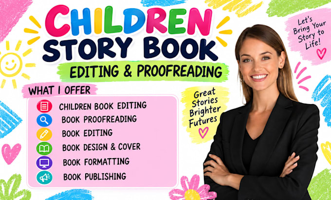 edit and proofread children story book format kids picture book editor