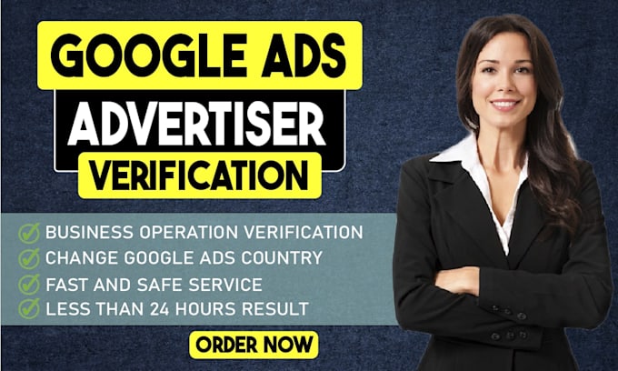 do complete advertiser verification of your google ads account