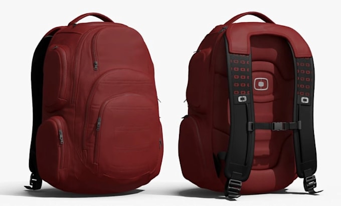 do realistic cgi render, 3d mockup design and animation for backpack and purse