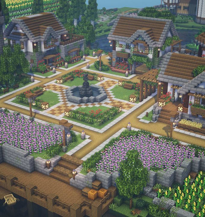 build castle, spawn,hubs,forms, villages,cities etc