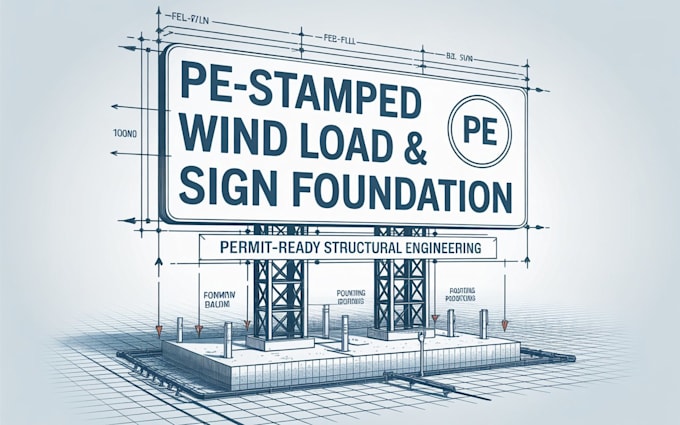 Asce 7 structural report, sign foundation, pe stamped calculations by ...
