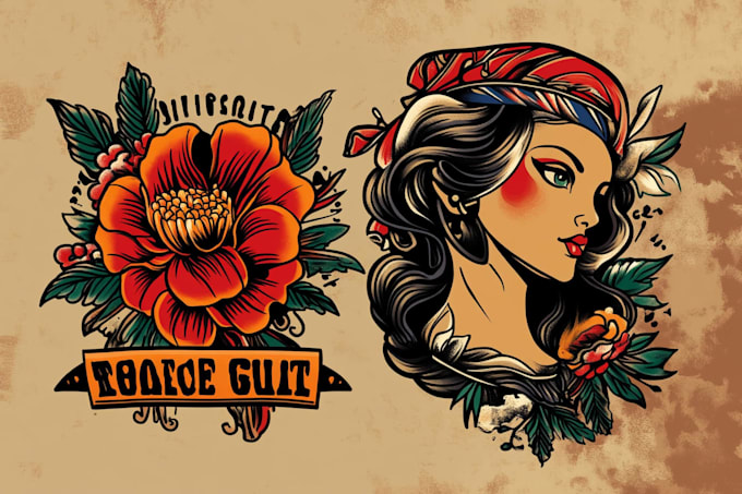 create a custom traditional tattoo design