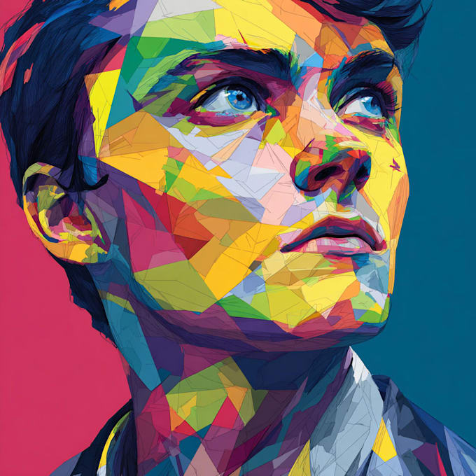 paint expressive colorful abstract portraits