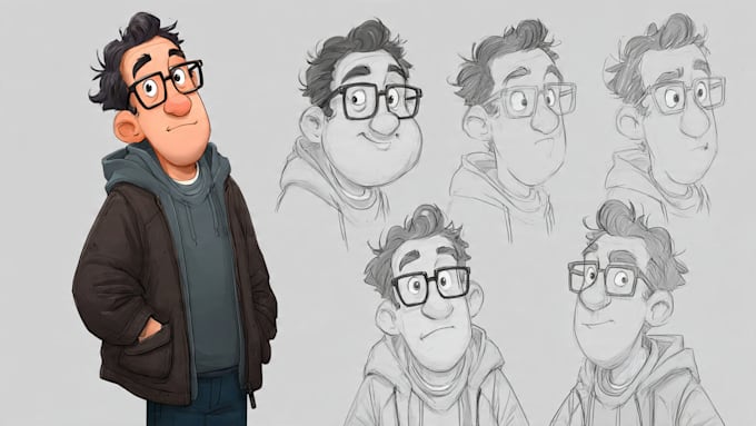 draw a cartoon illustration