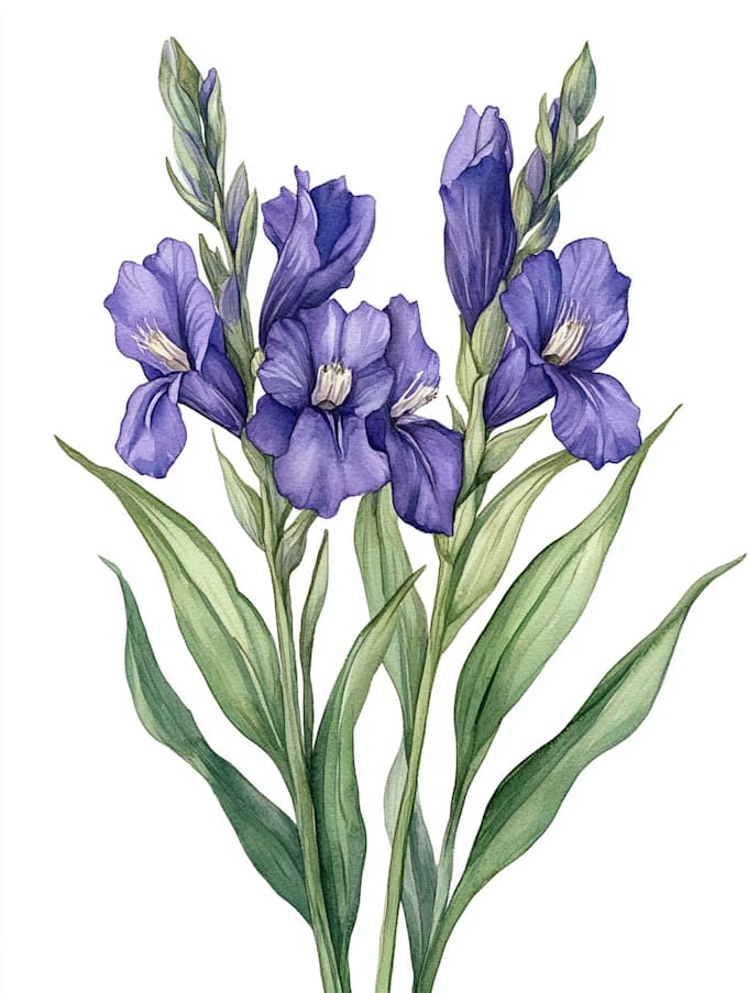 design vector botanical illustrations of flowers