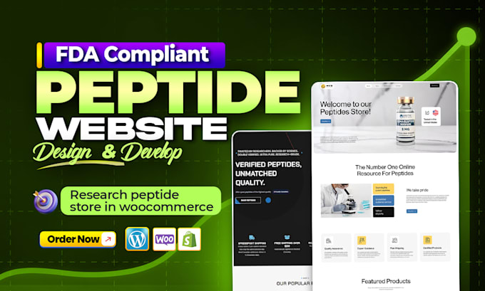build fda compliant peptide website, research peptide store on woocommerce