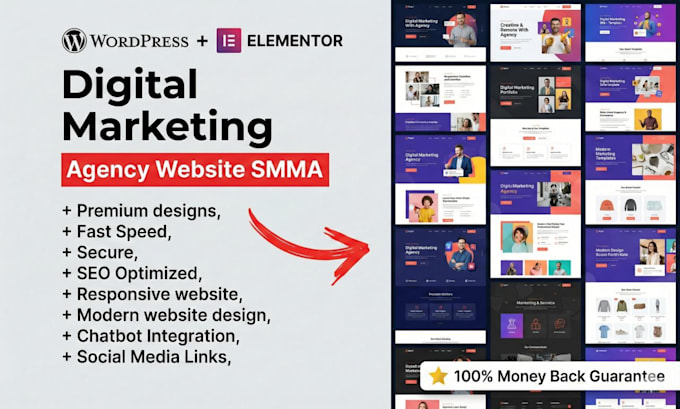 create a digital marketing agency website or smma website