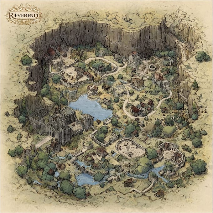 Design a detailed and custom fantasy map for your dnd campaign by ...