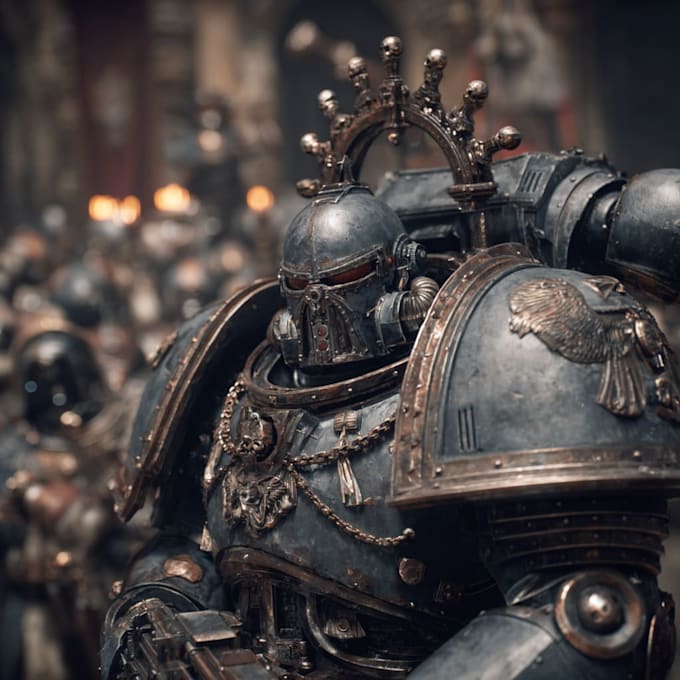 made a warhammer 40k character from your imagination