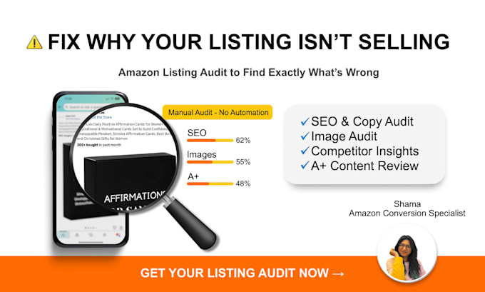 audit your amazon listing and fix your conversion issues