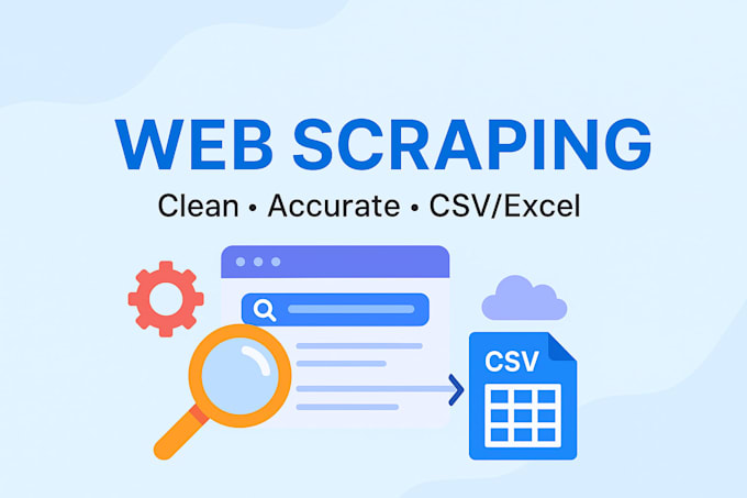 extract website and API data into clean CSV or excel files