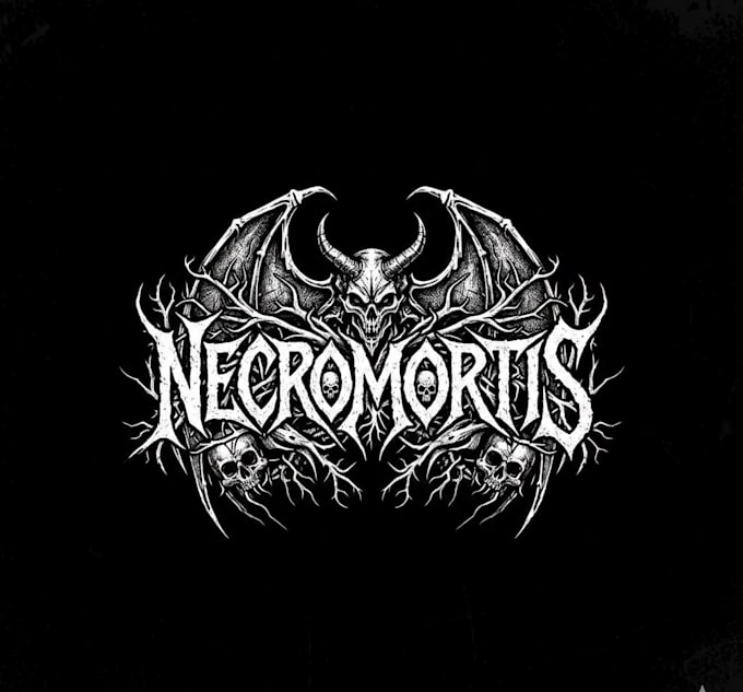 create a necro black metal logo