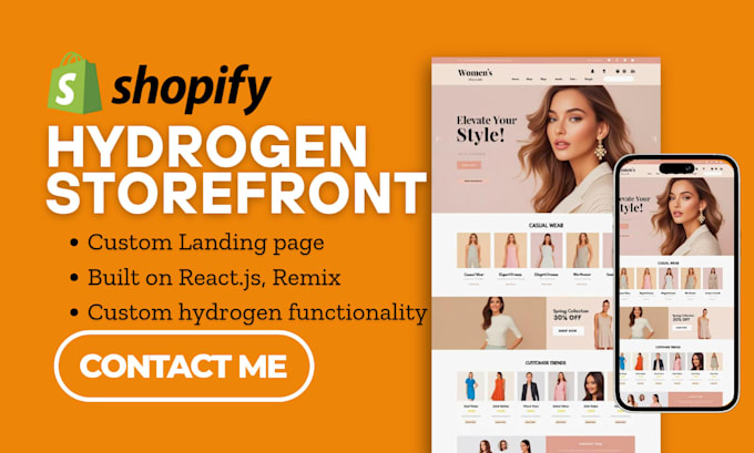 create shopify hydrogen headless storefront with react, remix or next js setup