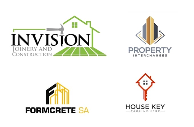 design real estate construction property realtor logo